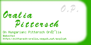 oralia pittersch business card